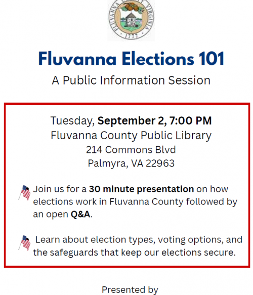 Fluvanna County Election 101 - Public Information Session
