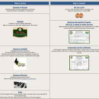 a photo of the connect and comment page showing small images of ways to get in touch with County employees