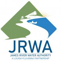JRWA Logo depicting a diamond shaped background with a river flowing vertically through the diamond shaped background. 