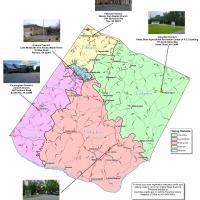 a map of Fluvanna County with voting district information