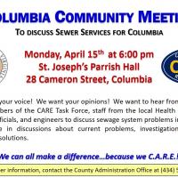 Columbia Community Meeting Flyer