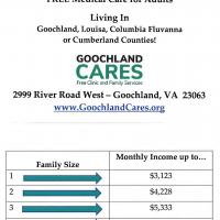 image of text describing Goochland Cares income requirements