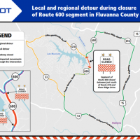 a map showing the area affected by the rt. 600 intersection improvement project
