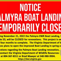 text only Palmyra Boat Launch Temporarily Closed