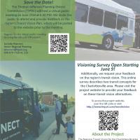 content regarding the regional transit plan survey and public meeting