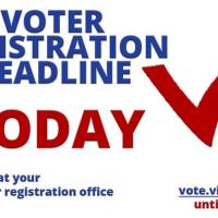 photo of voter registration deadline flyer
