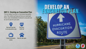 photo of sign indicating evacuation route