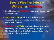 Watch vs Warning 