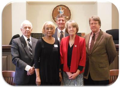 BOS FRONT (L-R): Mozell Booker (Vice Chair), Patricia Eager REAR (L-R): Don Weaver, Mike Sheridan (Chair), Tony O'Brien