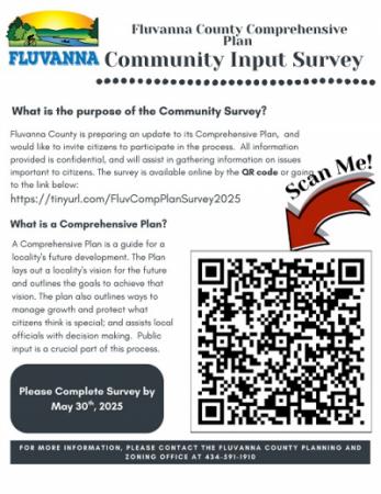 image of flyer announcing comprehensive plan survey