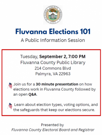 Fluvanna County Election 101 - Public Information Session