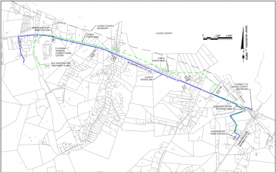 Zion Crossroads Water and Sewer System Map