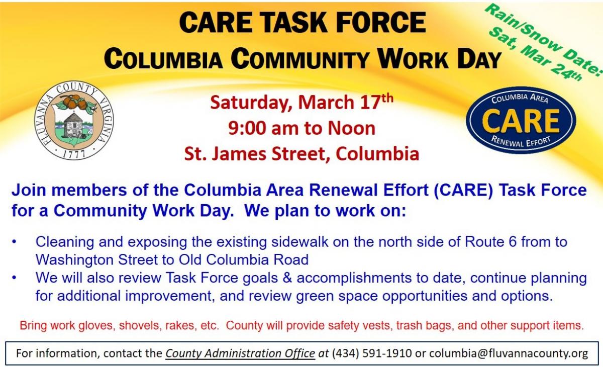 Columbia Work Day Flyer