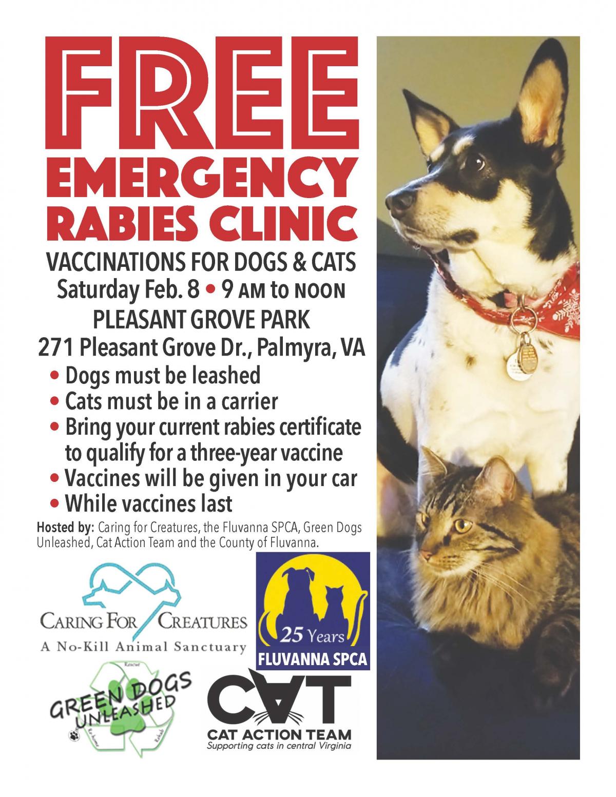 Free Rabies Clinic Fluvanna County Virginia