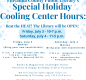 graphic advertising cooling center hours at the fluvanna county library