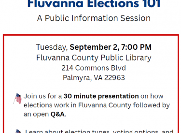 Fluvanna County Election 101 - Public Information Session